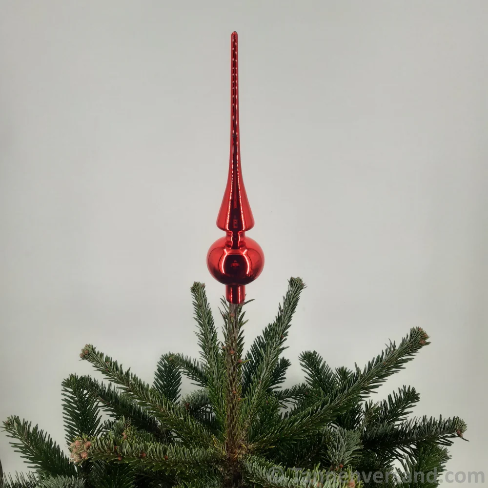 Baumspitze aus Glas Rot Glanz 26 cm - Image 2