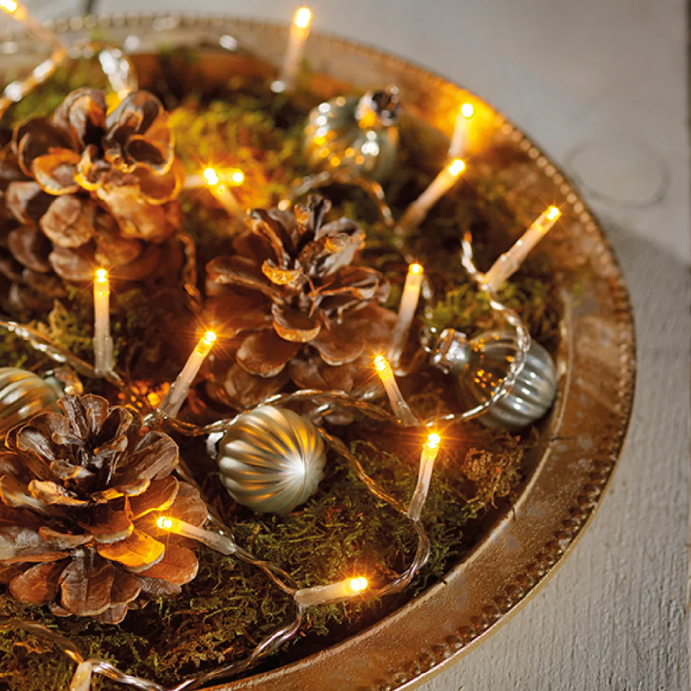 Lichterkette 24 LEDs Warm Weiß Twinkle Effekt 8 Funktionen 172,5 cm - Image 4