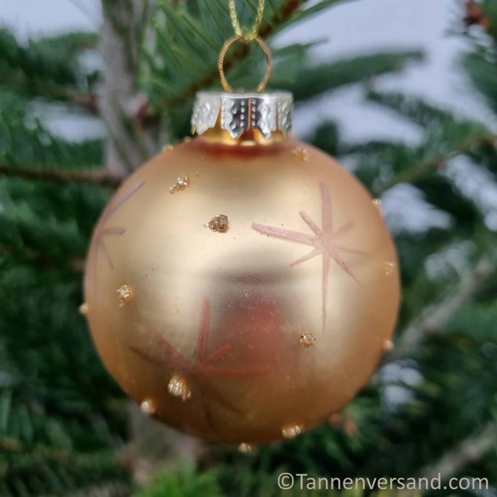 Weihnachtskugel aus Glas Gold 6 cm 12er Set - Image 4