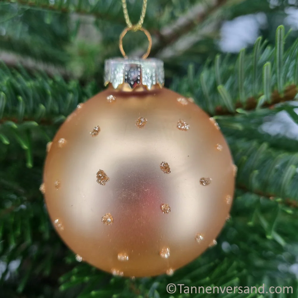 Weihnachtskugel aus Glas Gold 6 cm 12er Set - Image 6