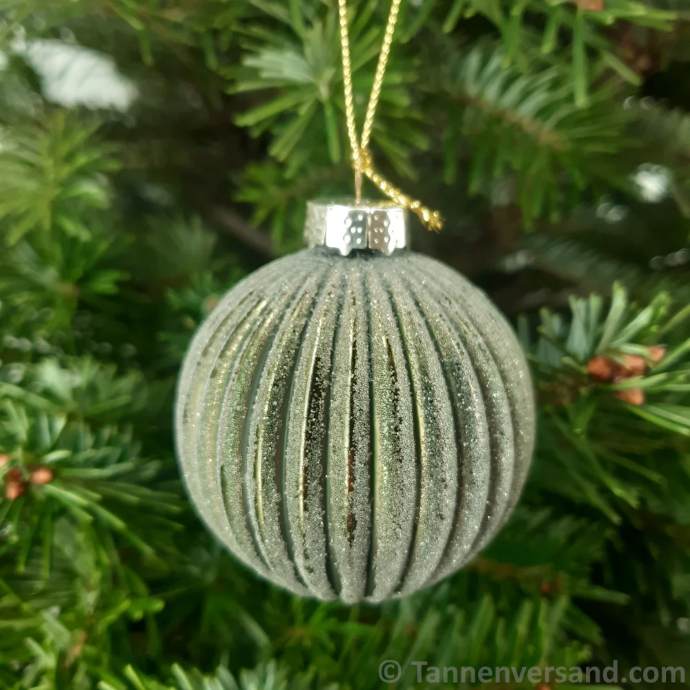 Weihnachtskugel aus Glas Grün Gold 6 cm 12er Set - Image 7