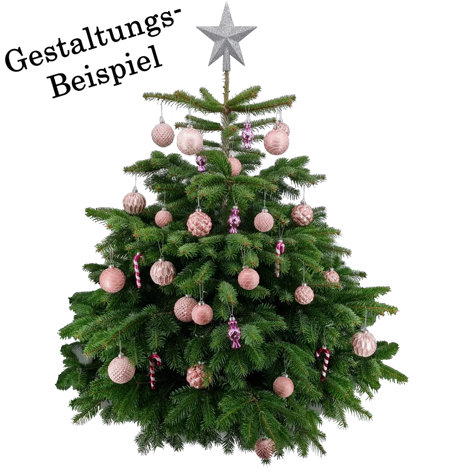 Weihnachtskugel aus Glas Pink Silber 6 cm 12er Set - Image 3