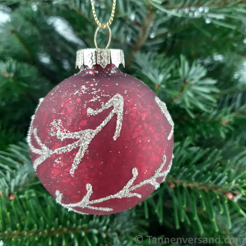 Weihnachtskugel aus Glas Rot Gold 6 cm 12er Set - Image 5