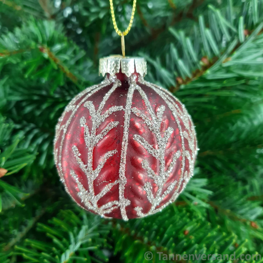 Weihnachtskugel aus Glas Rot Gold 6 cm 12er Set - Image 6