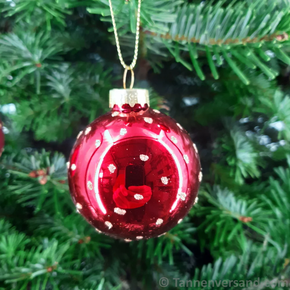 Weihnachtskugel aus Glas Rot Gold 6 cm 12er Set - Image 7
