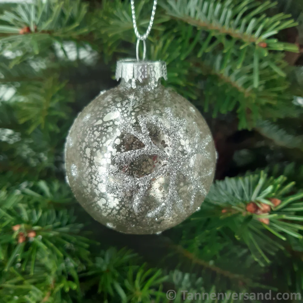 Weihnachtskugel aus Glas Silber 6 cm 12er Set - Image 6